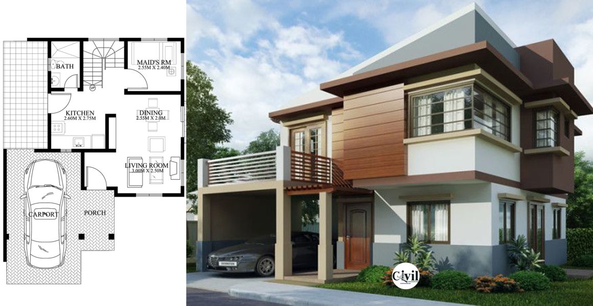 Modern Two-Story House Plan With 4-Bedrooms - Engineering Discoveries