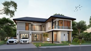 Modern L-shaped House Design Width 4-Bedrooms | Engineering Discoveries