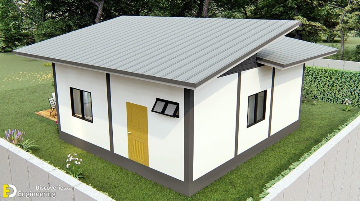 Bungalow House Plans 6×8 With Two-Bedrooms | Engineering Discoveries