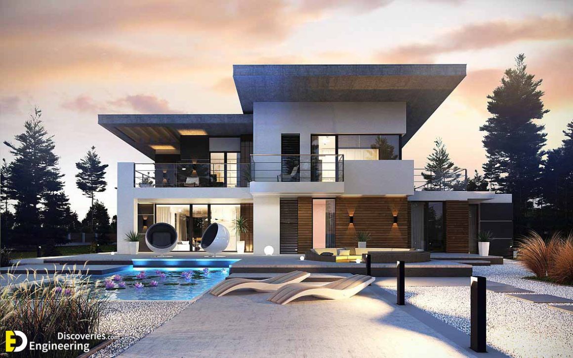 Luxury House Concept With 2-Car Garage And Pool Area | Engineering ...