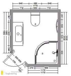 Plan Your Bathroom By The Most Suitable Dimensions Guide | Engineering ...