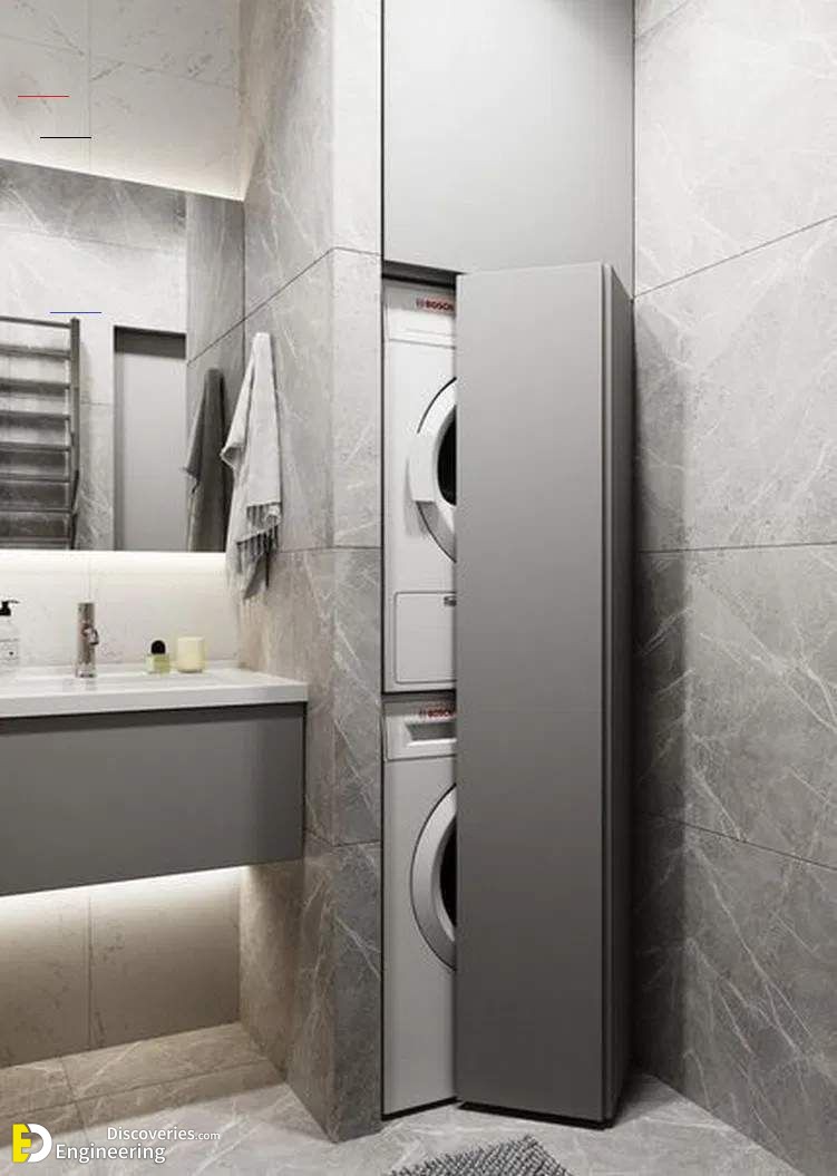 30 Smart Bathroom Design Ideas With Washing Machine To see more Read it👇