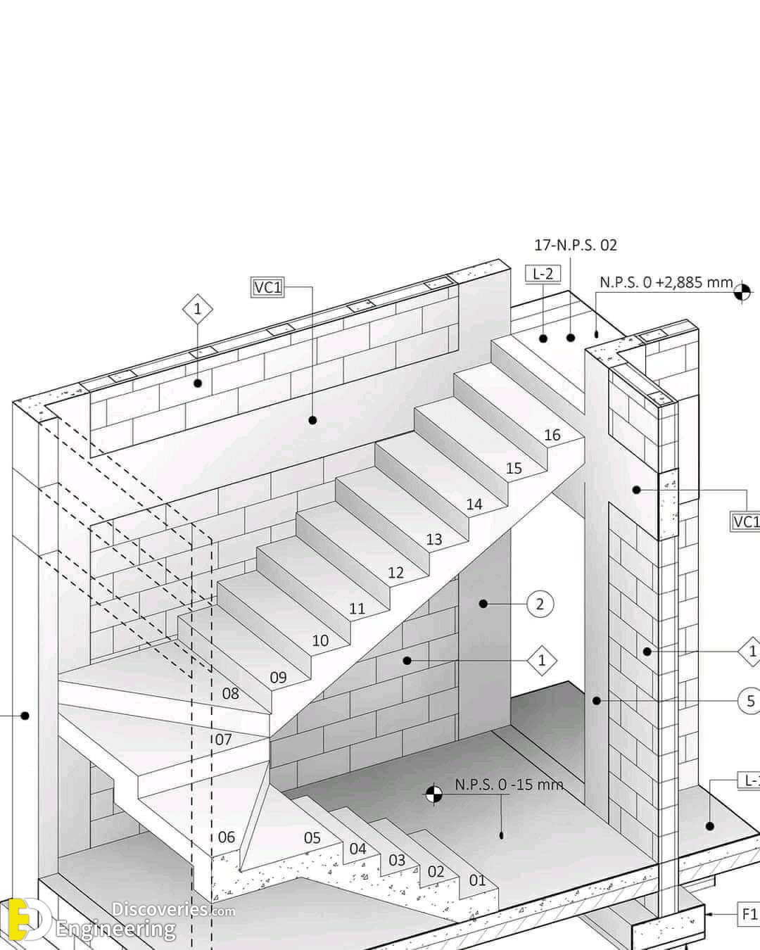 Design for a staircase: section, plan and elevation | RIBA pix