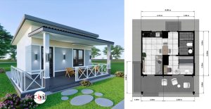 Sqm Small House Design With Free Floor Plan Engineering Discoveries