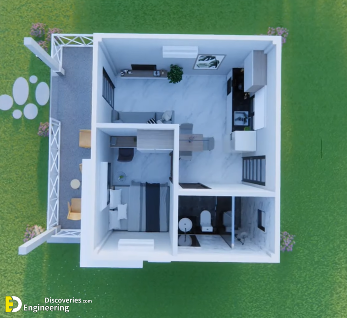 30 Sqm Small House Design With Free Floor Plan | Engineering Discoveries