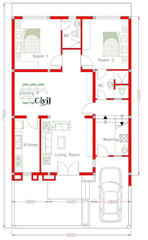 House Design Plan 9x12m With Free Plan | Engineering Discoveries