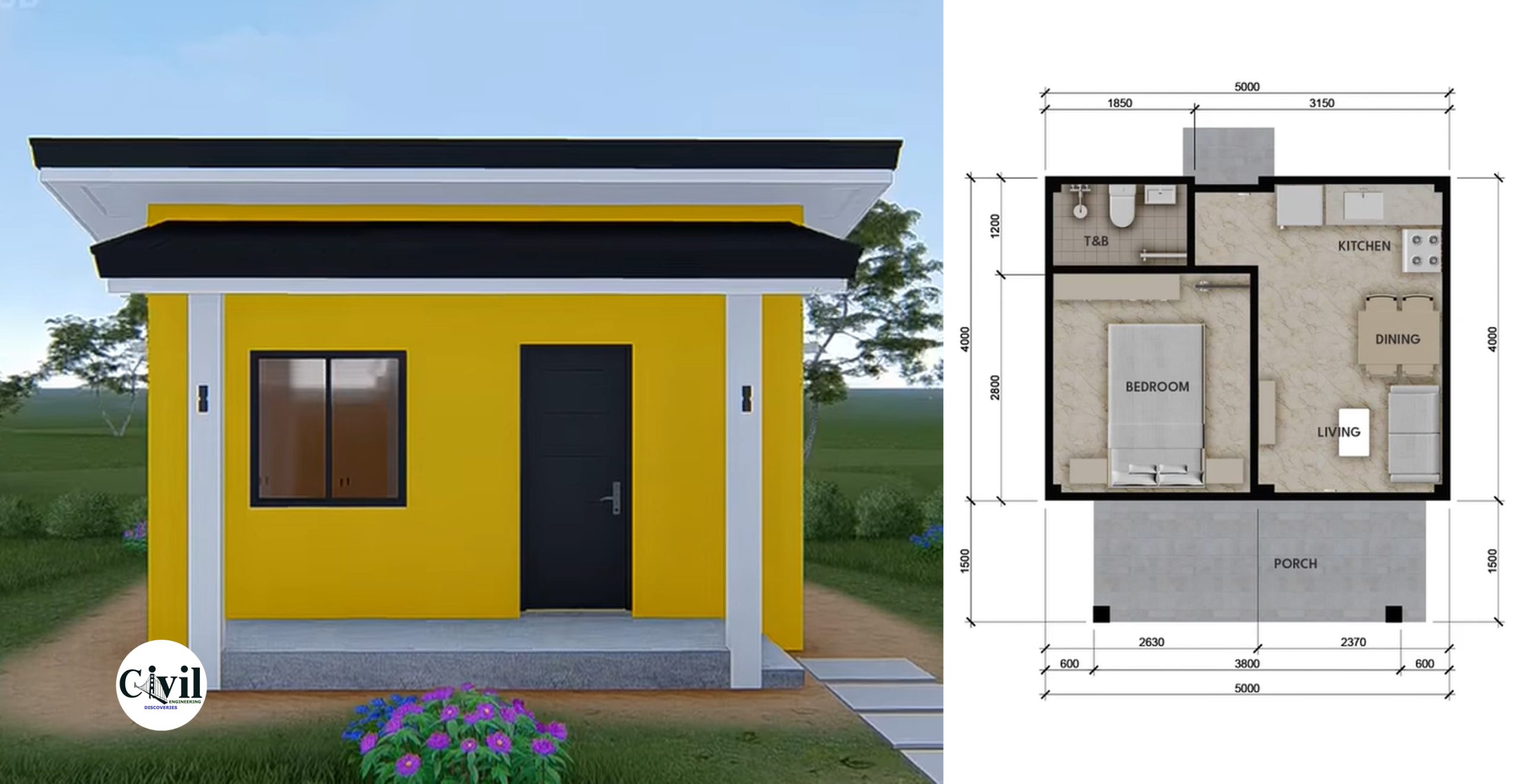 Amazing Small House Design With 1 Bedroom - Engineering Discoveries