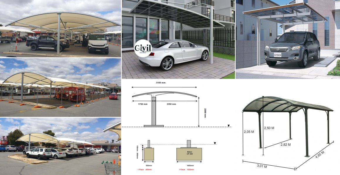 small modern car parking shed design for home