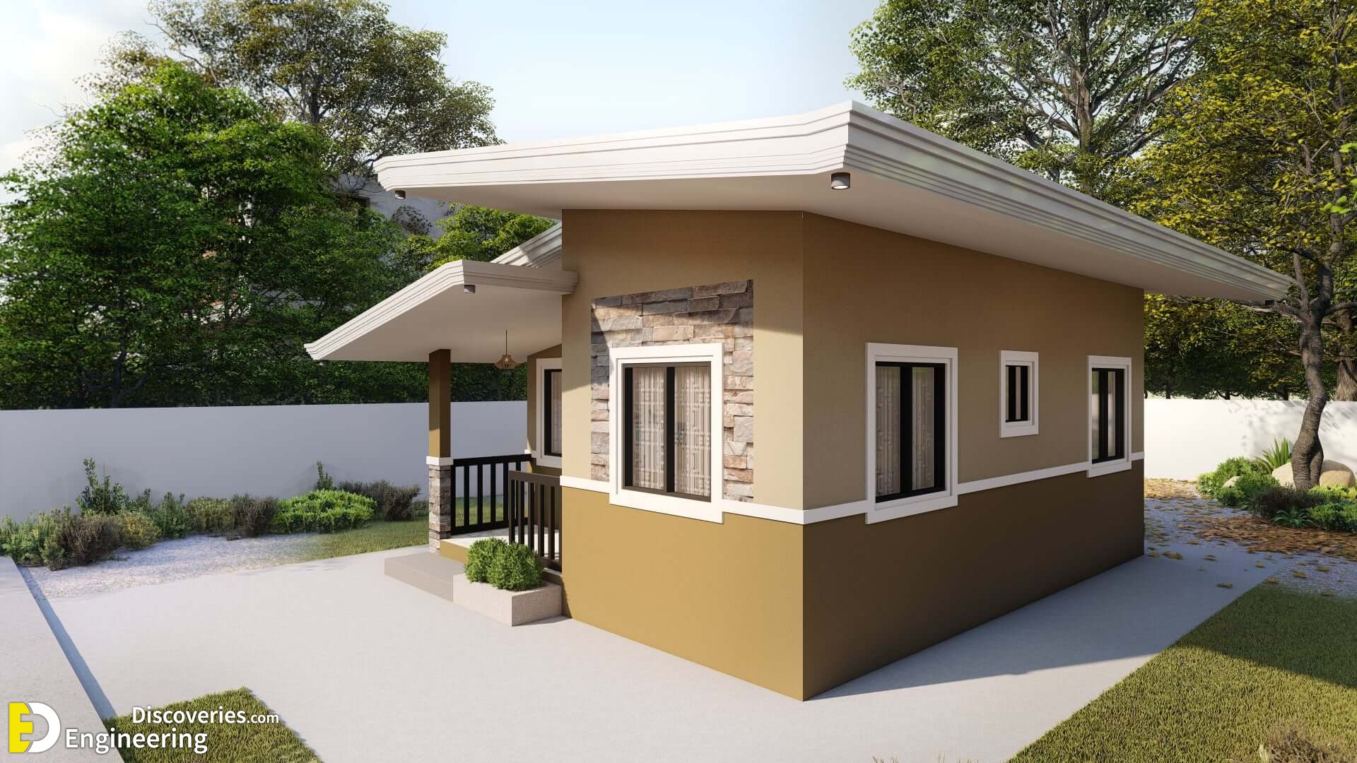 47 Sq.m Bungalow House Design With 2 Bedroom | Engineering Discoveries