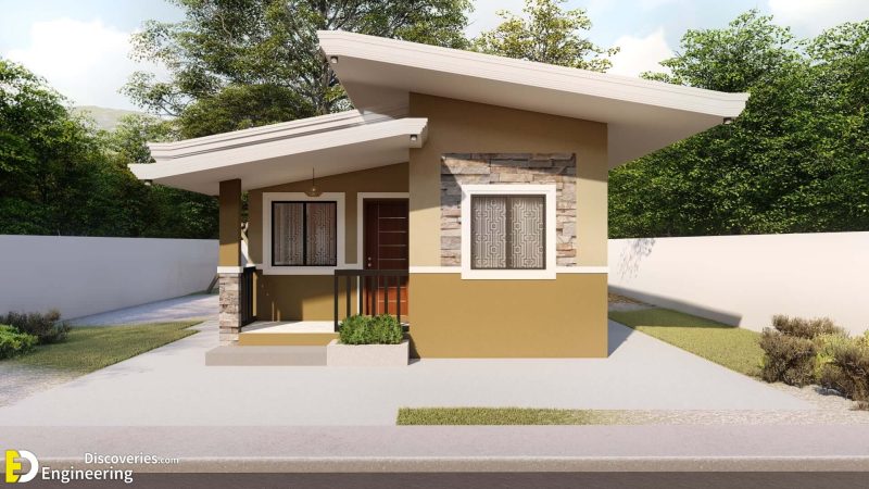 47 Sq.m Bungalow House Design With 2 Bedroom | Engineering Discoveries