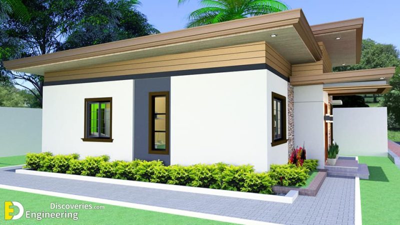 72Sq.m Modern Bungalow House Design 8.00m x 9.00m With 2-Bedroom ...