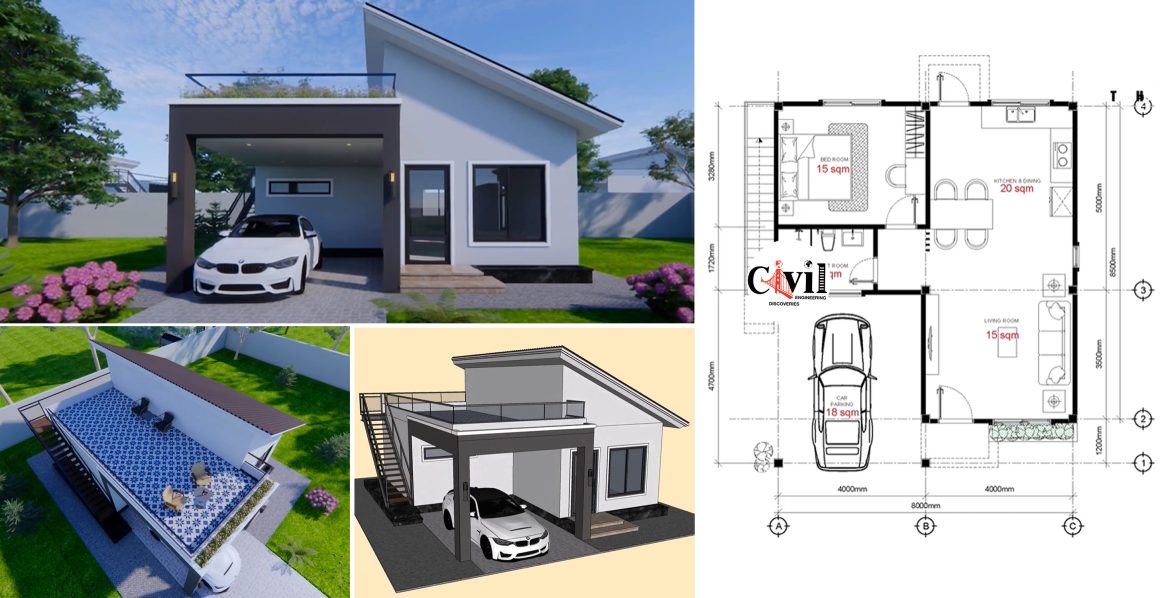 Image Result For 6m X 8m House Plan Small House Plans 2 Bedroom ...