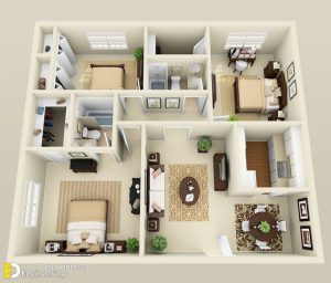 3D House Plan Arrangement Ideas Choose Best For Your Area - Engineering ...