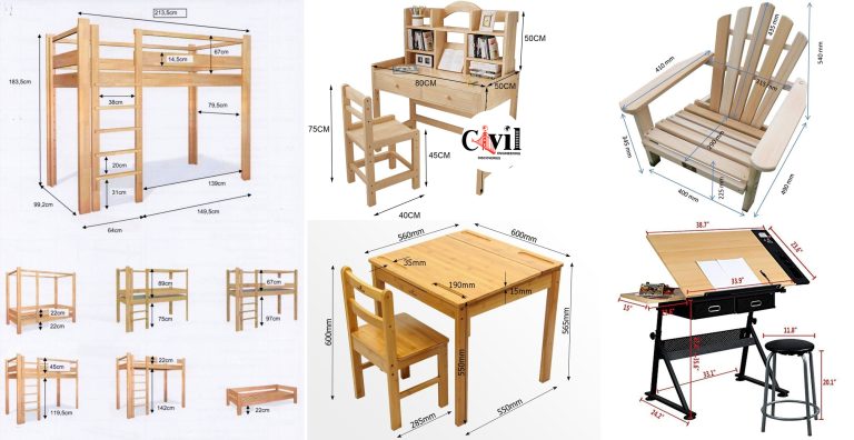 Standard Sizes And Dimensions For Various Types Of Furniture ...