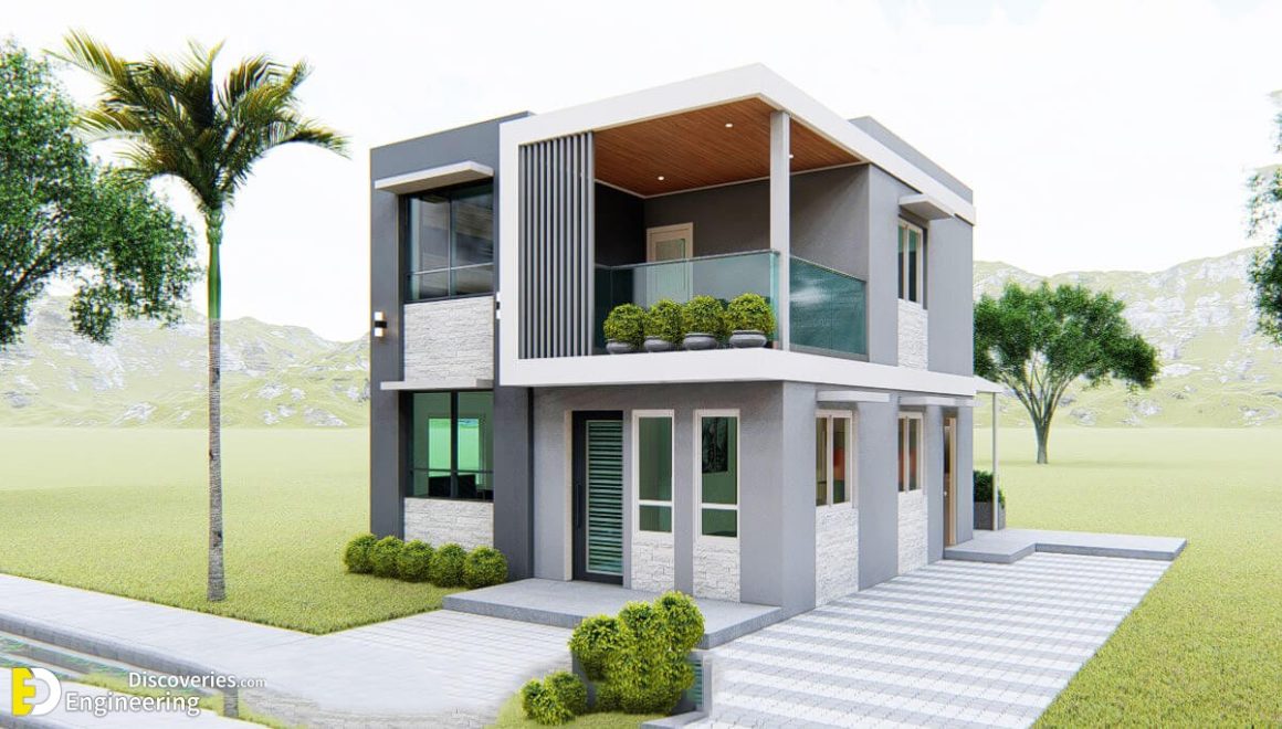 2 Storey Modern Minimalist House Design 6.5m x7.0m With 3 Bedroom