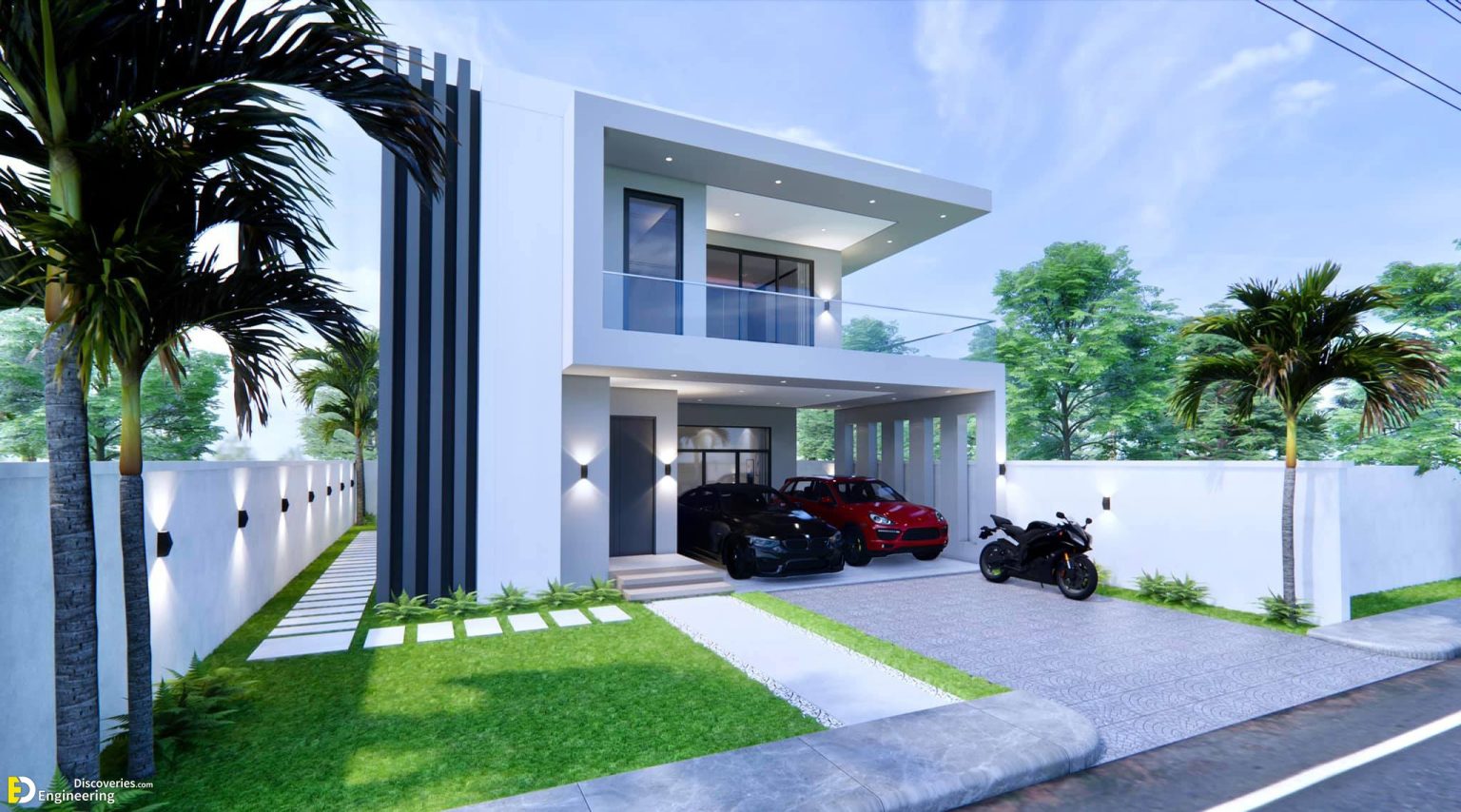 94 SQ.M. Two Storey House Design Plans 8.5.0m x 11.0m With 4 Bedroom ...