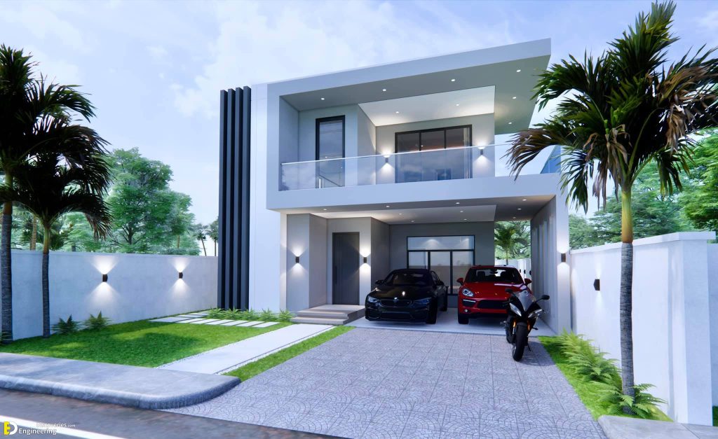 94 SQ.M. Two Storey House Design Plans 8.5.0m x 11.0m With 4 Bedroom ...