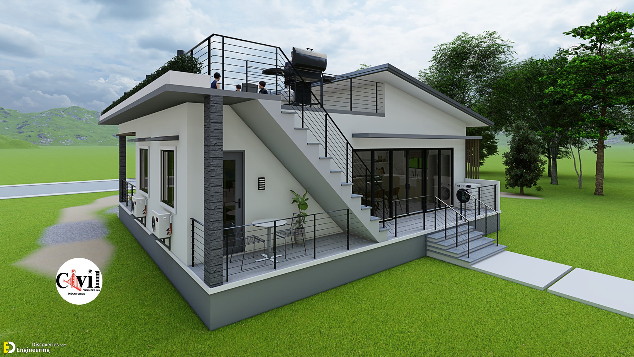 100 SQ.M. Modern House Design Plans 10.0m x 10.0m With 3 Bedroom