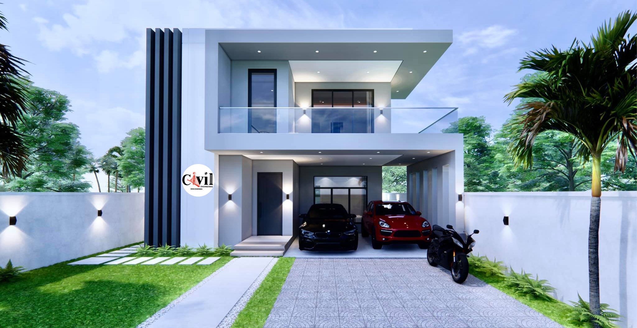 94 SQ.M. Two Storey House Design Plans 8.5.0m X 11.0m With 4 Bedroom 2048x1056 