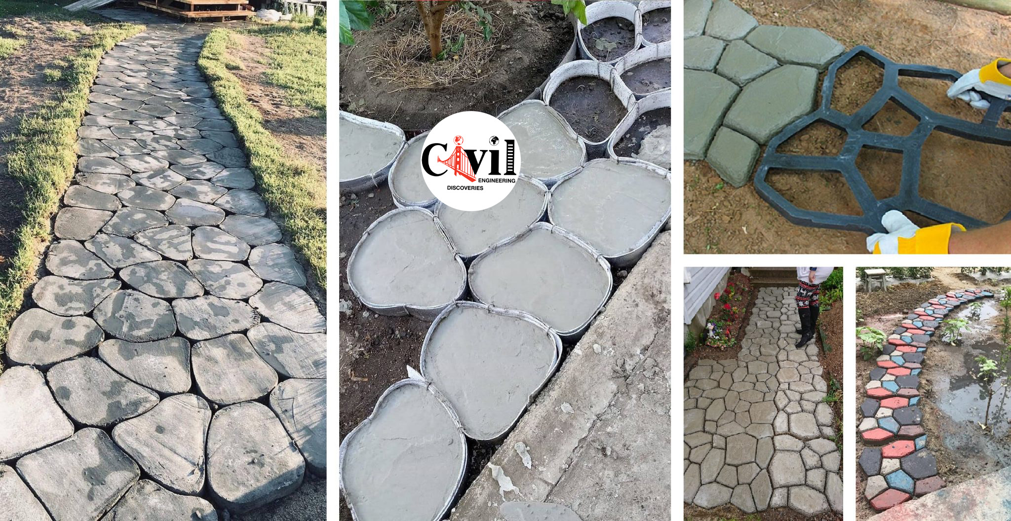 Concrete Stepping Stone Molds | Reusable DIY Pavers | Mold 5