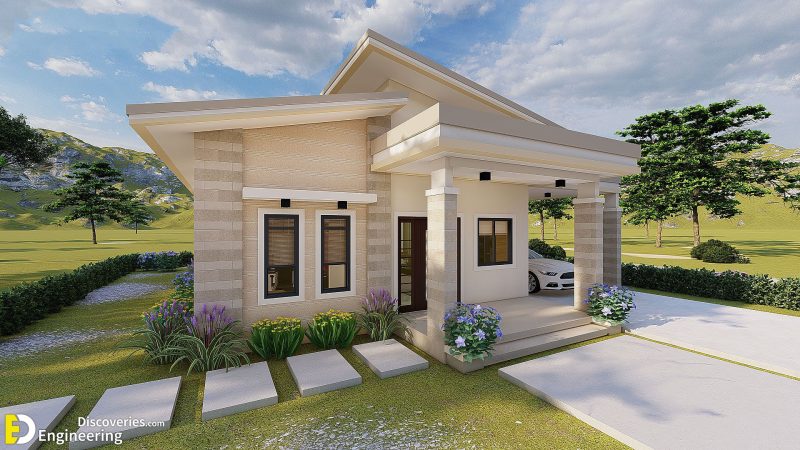 Meters Modern House Design 11.0m x 11.0m With 4 Bedroom | Engineering ...