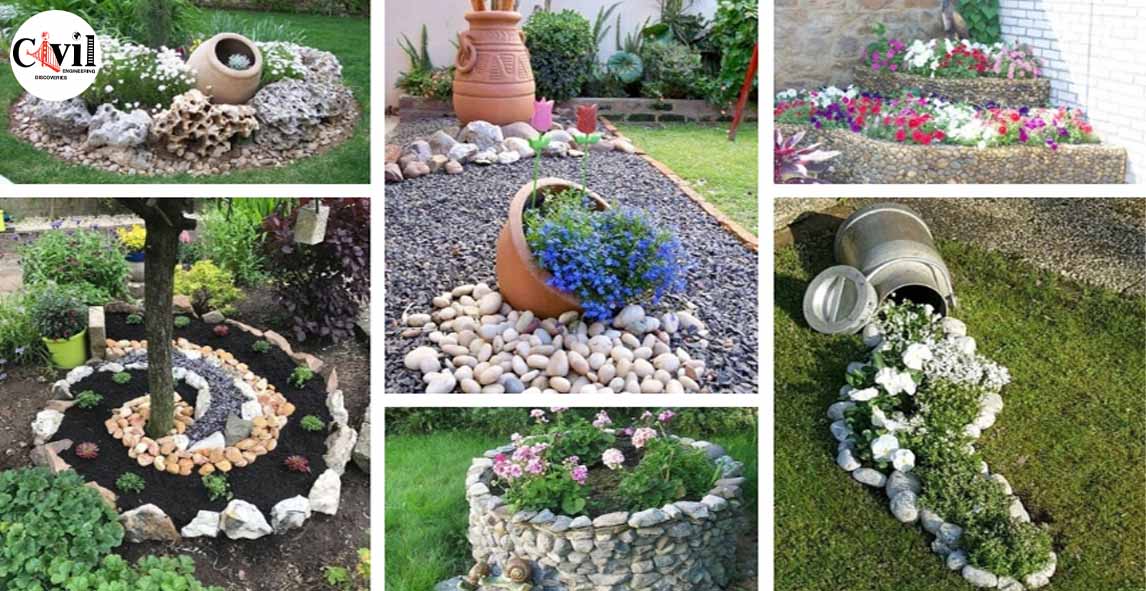 32 Surprising Stone Garden Decorating, Decorative Landscaping Stone Ideas