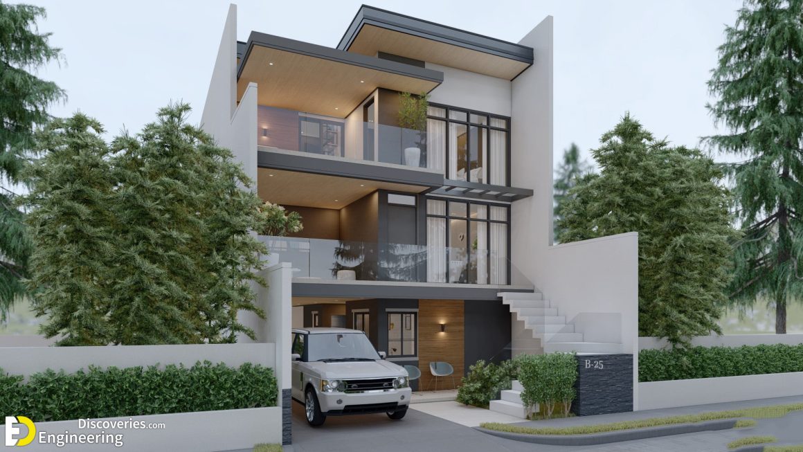 172 SQ.M. 3- Storey House Design 8.00m x 13.00m With 4 Bedroom ...