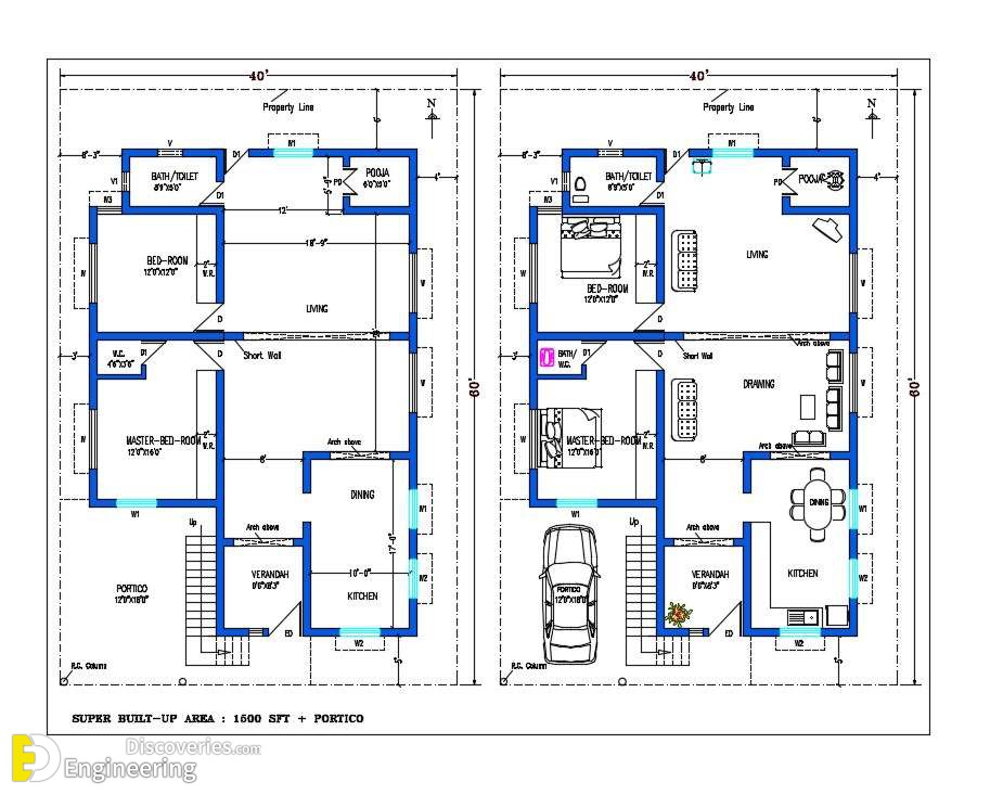 40X60Feet2BHKNorthFacingHousePlanDrawingDownloadDWGFileTueJun2021082140.jpg