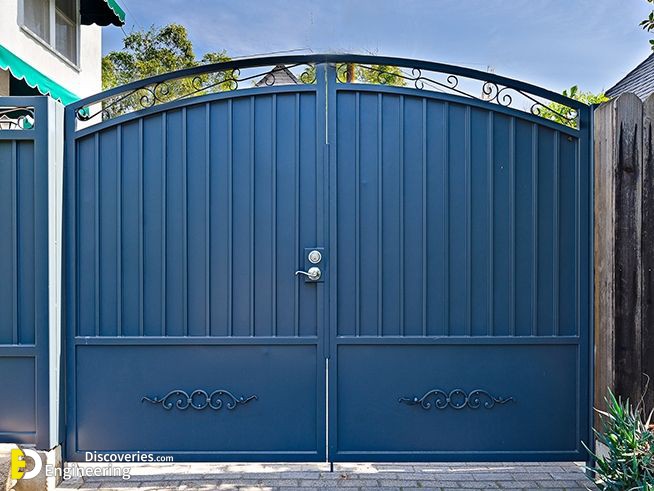 37 New Modern Iron Gate Design Ideas, Corrugated Iron Gate Designs