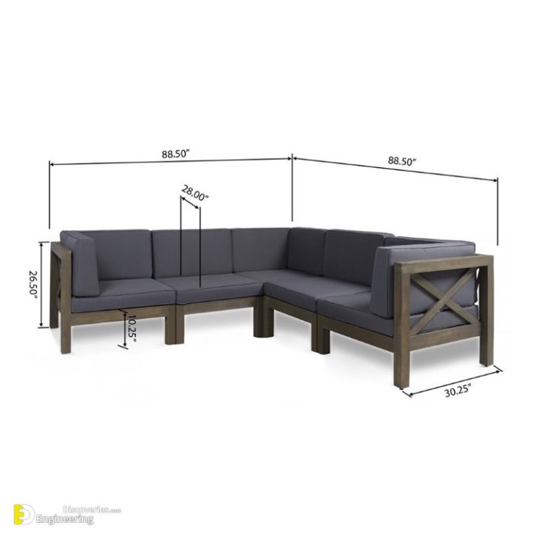 Standard Sofa Dimensions for 2, 3, 4, And 5 Person (Charts & Diagrams