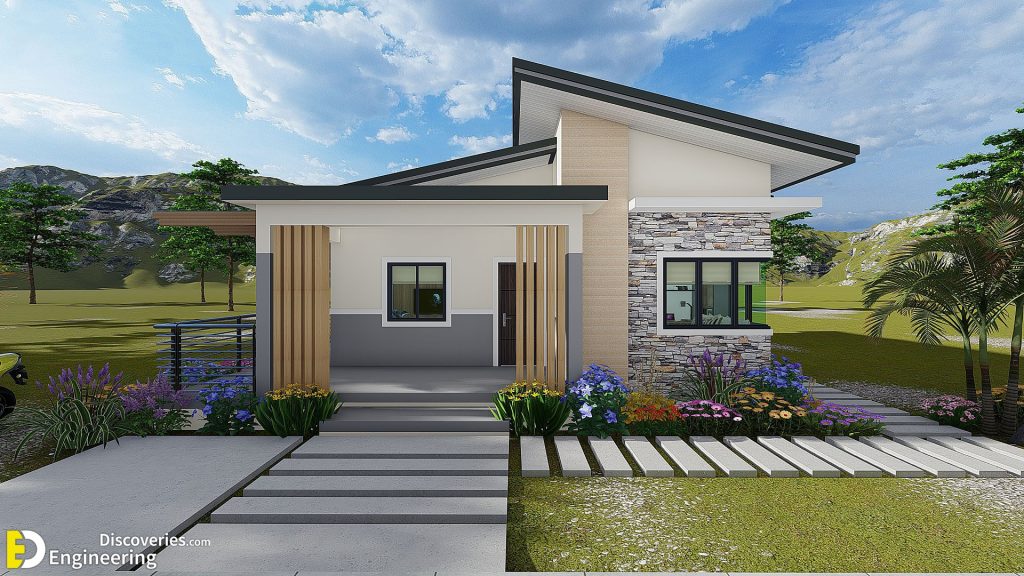 96 Sqm Modern Bungalow House Design Plans 8.0m x 12.0m With 3 Bedroom ...