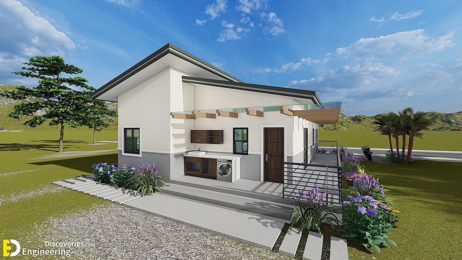 96 Sqm Modern Bungalow House Design Plans 80m X 120m With 3 Bedroom Engineering Discoveries 9785