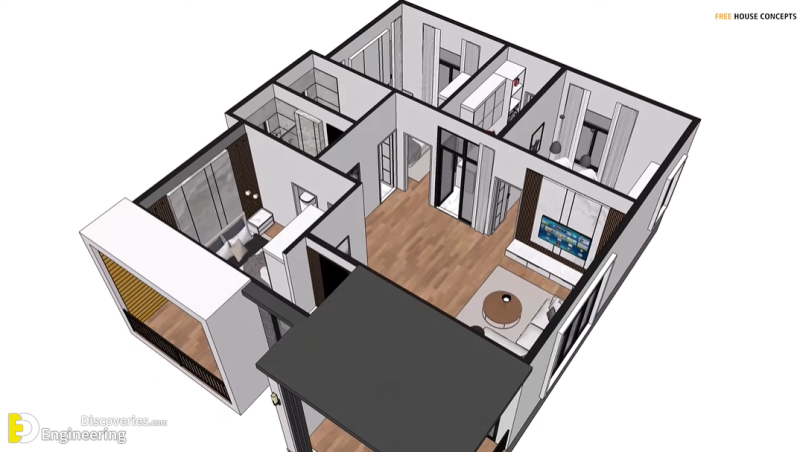 95Sqm Small House Design Plans 9.50m x 10.0mWith 2 Bedroom ...