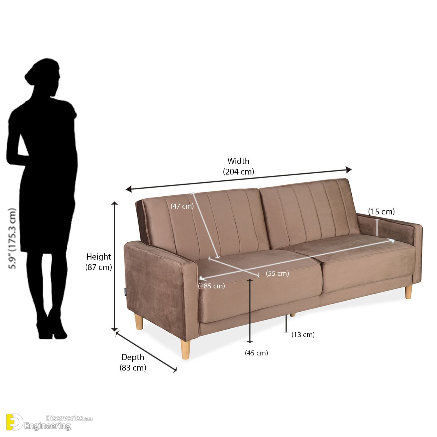 Standard Sofa Dimensions For 2 3 4