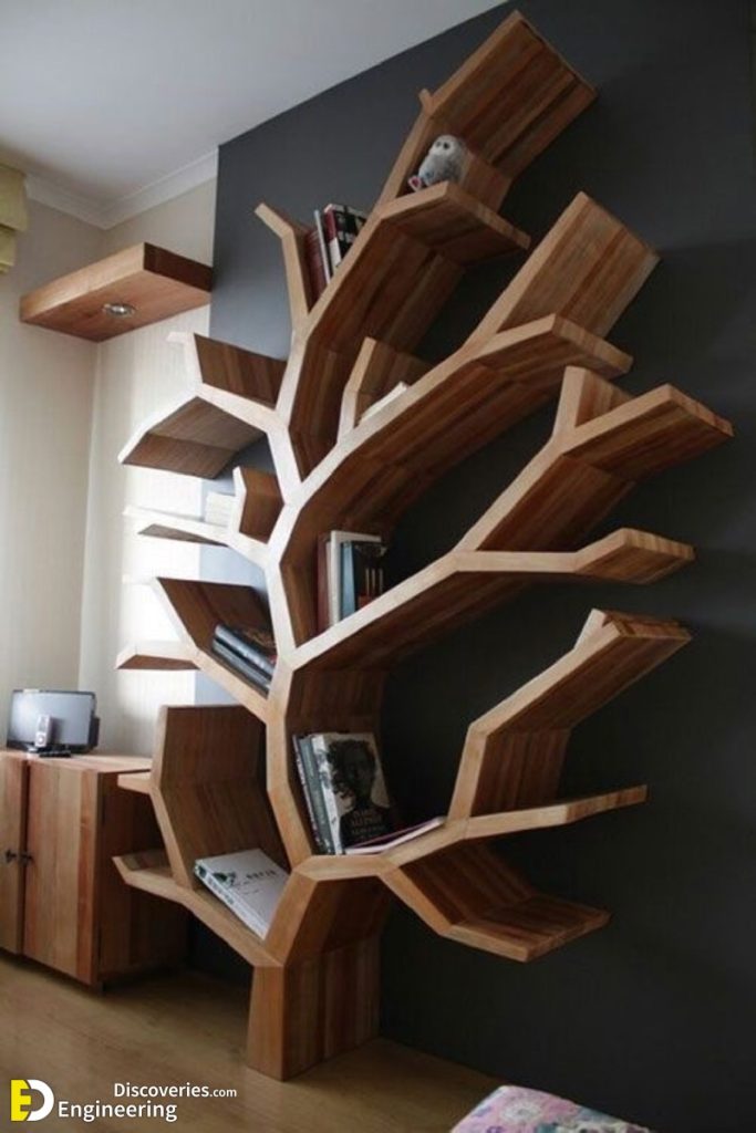 30+ Creative Wooden Bookshelf Ideas Engineering Discoveries