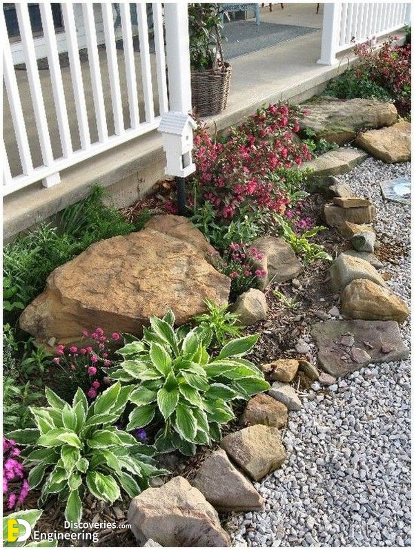 Awesome River Rock Landscaping Ideas, Landscape Ideas For Front Of House With Rocks