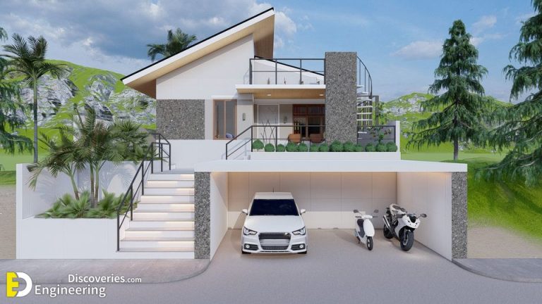 Split Level House Design 9m x 10m With 2 Bedrooms | Engineering Discoveries