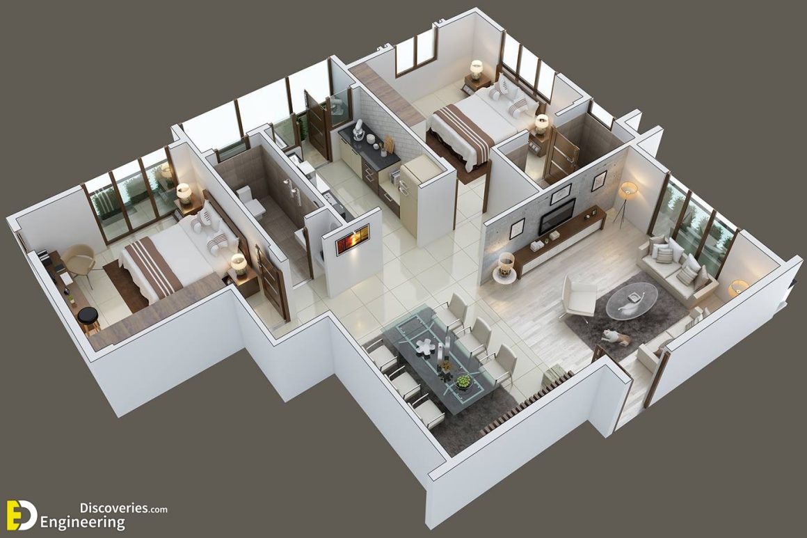 32+ Splendid House Plans In 3D | Engineering Discoveries