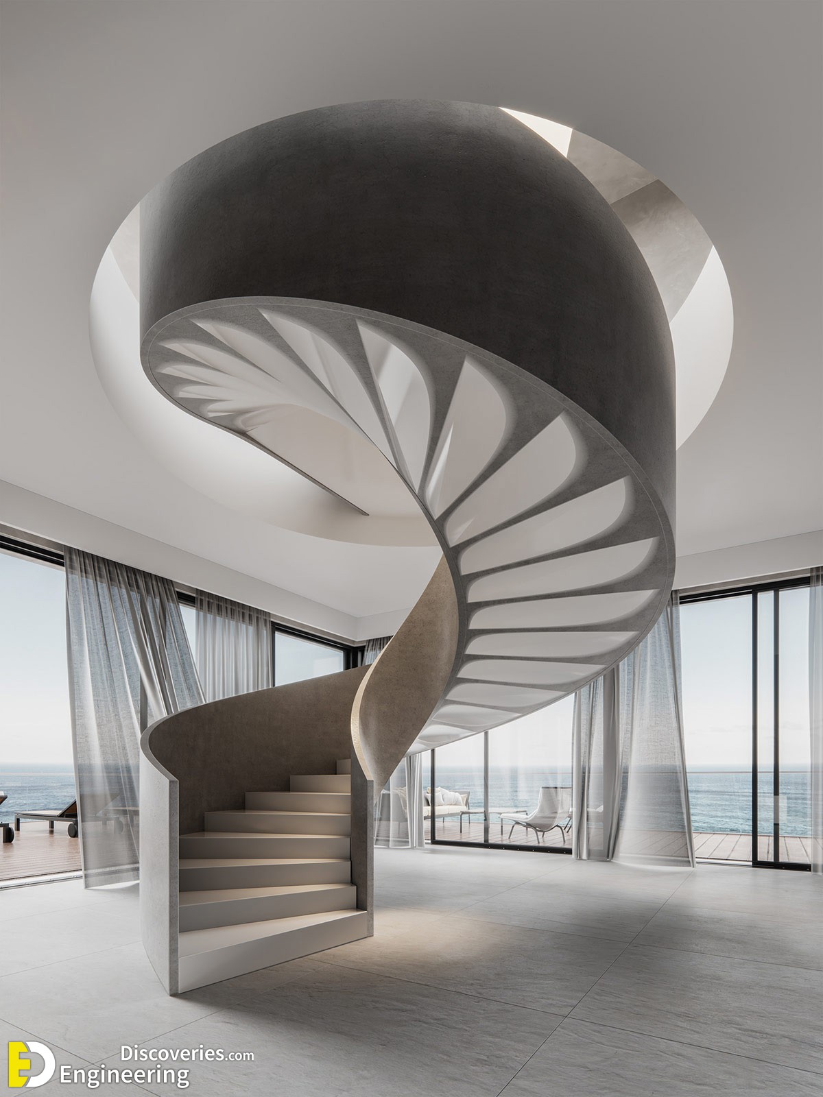 Elegant Spiral Staircase Designs That Build A Unique Twist - Engineering  Discoveries
