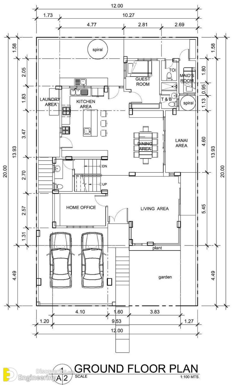 Amazing House Design Plans 12mx20m With 7 Bedrooms | Engineering ...