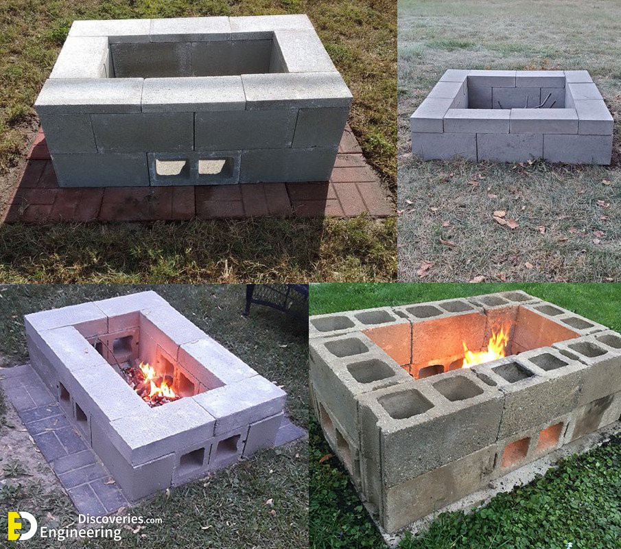 Rocket Stove From Cement Blocks, Rocket Fire Pit Plans