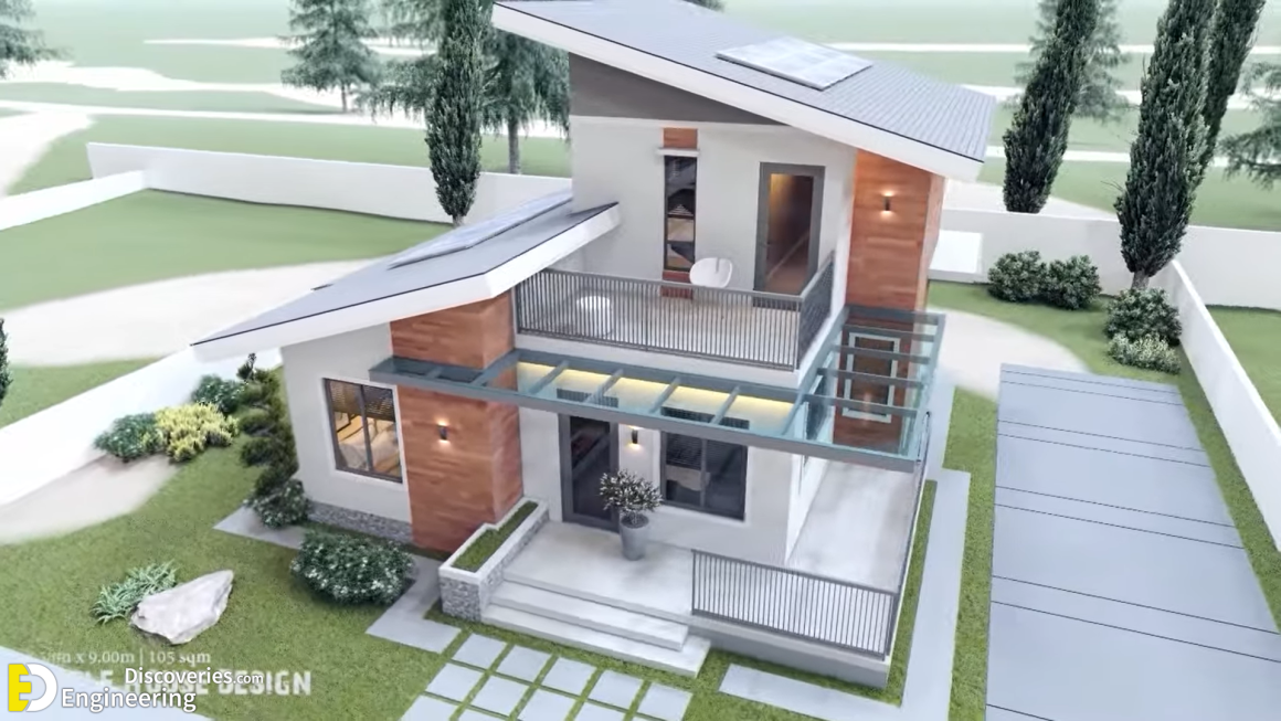 105 Sqm 2-Storey House Design 8.2m x 9.0m With 3 Bedroom | Engineering ...