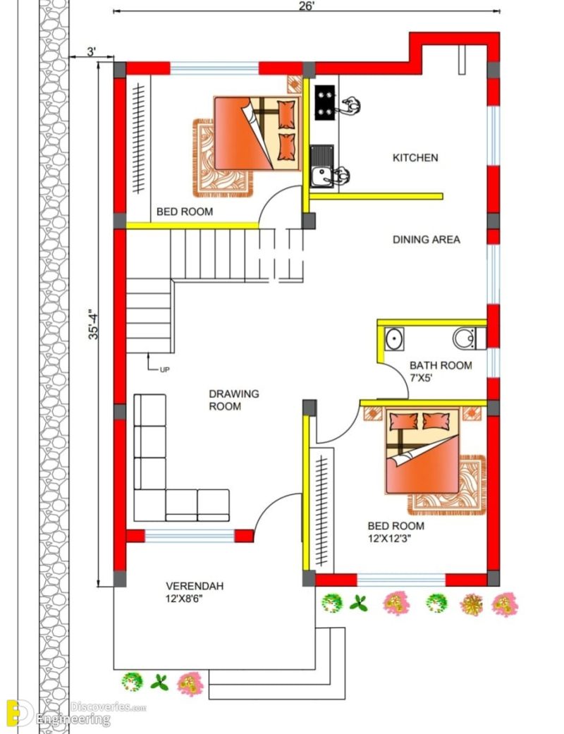 28+ Incredible 2D House Plans For Various Locations! | Engineering ...