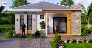 Beautiful House Design Plan 8.0m ×11.0m With 3 Bedroom Hip Roof ...