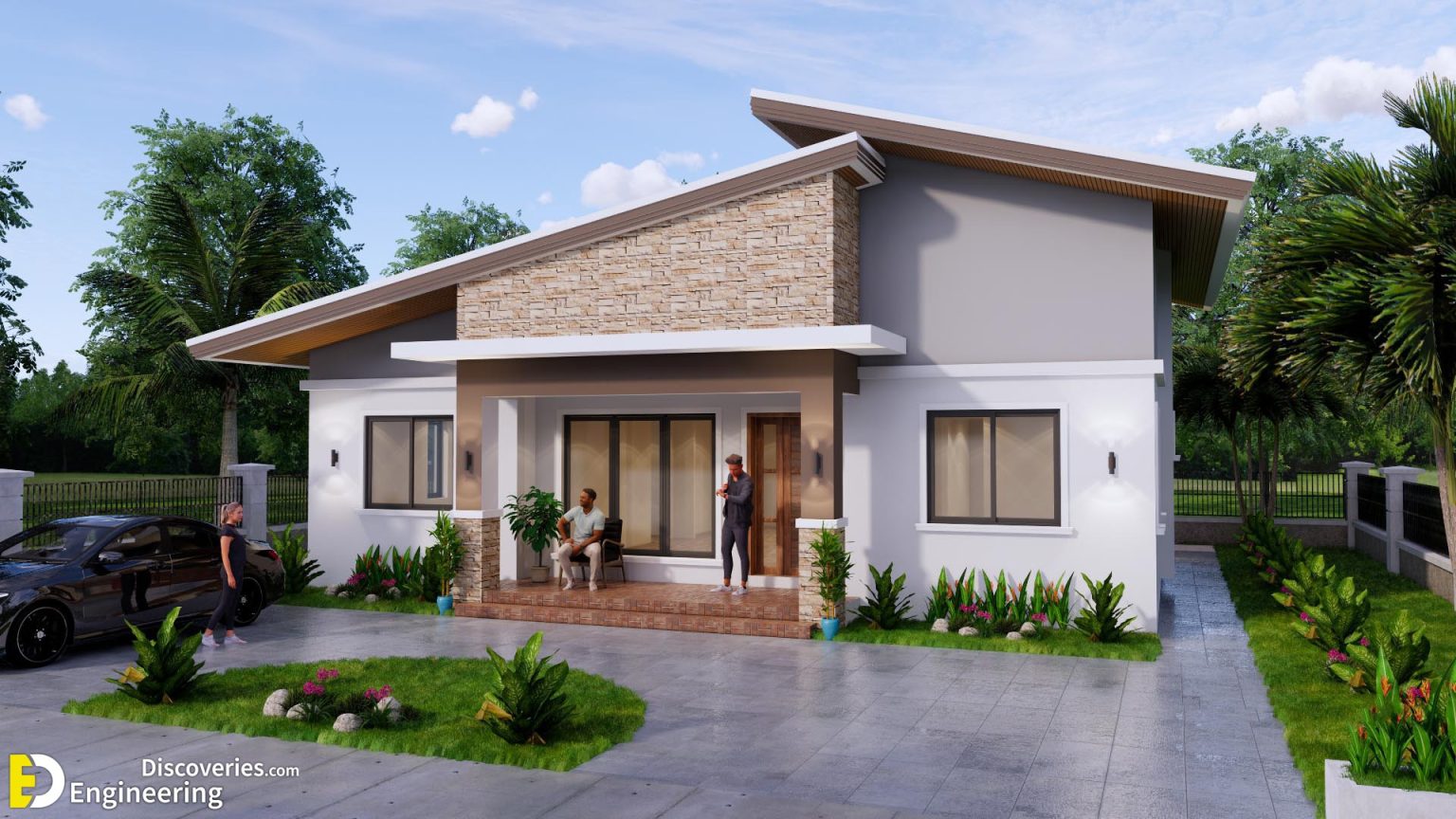 Brilliant House Design Plan 12.0m × 9.0m With 3 Bedrooms - Shed Roof ...