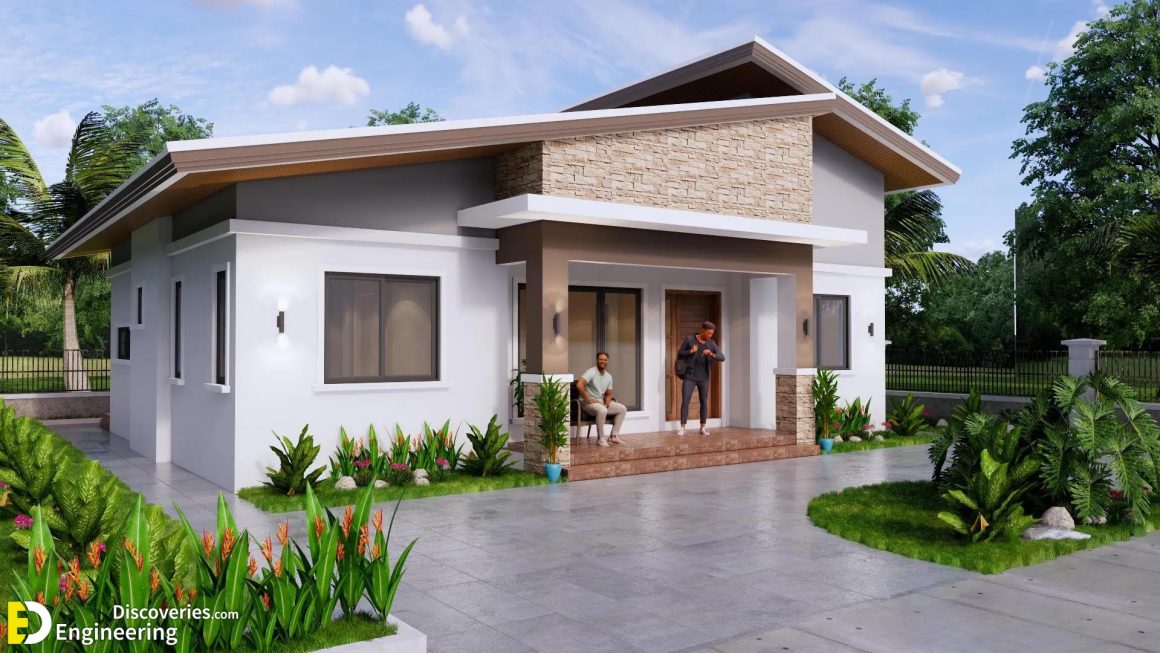 Brilliant House Design Plan 12.0m × 9.0m With 3 Bedrooms - Shed Roof ...