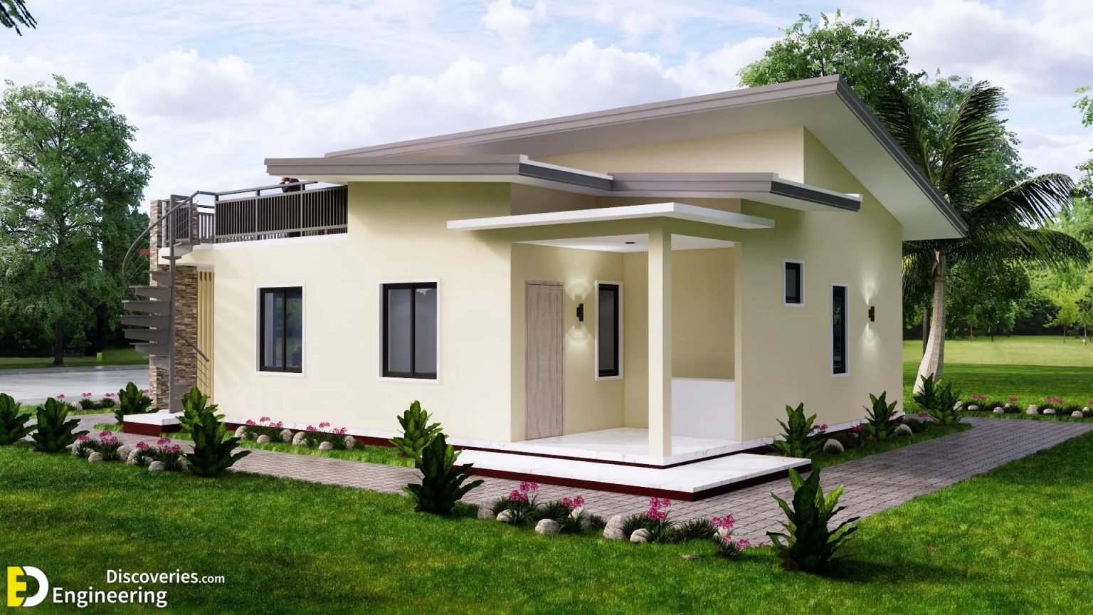 Stunning Simple House Design 8.0m×9.0m With3 Bedroom | Engineering ...