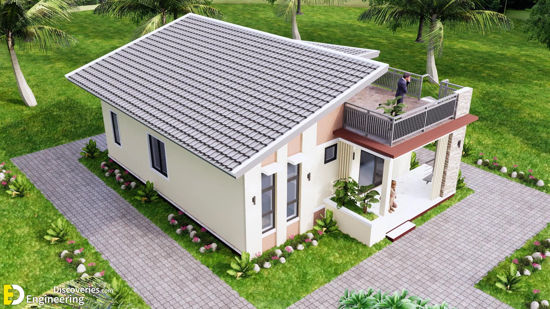Stunning Simple House Design 8.0m×9.0m With3 Bedroom | Engineering