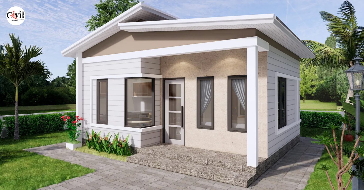 Small House Plans 6.5m×6.0m With 1 Bedroom | Engineering Discoveries