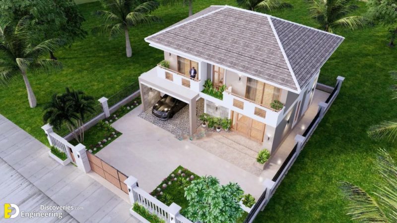 Modern House Design Plan11.5m×9.0m With 3 Bedroom | Engineering Discoveries